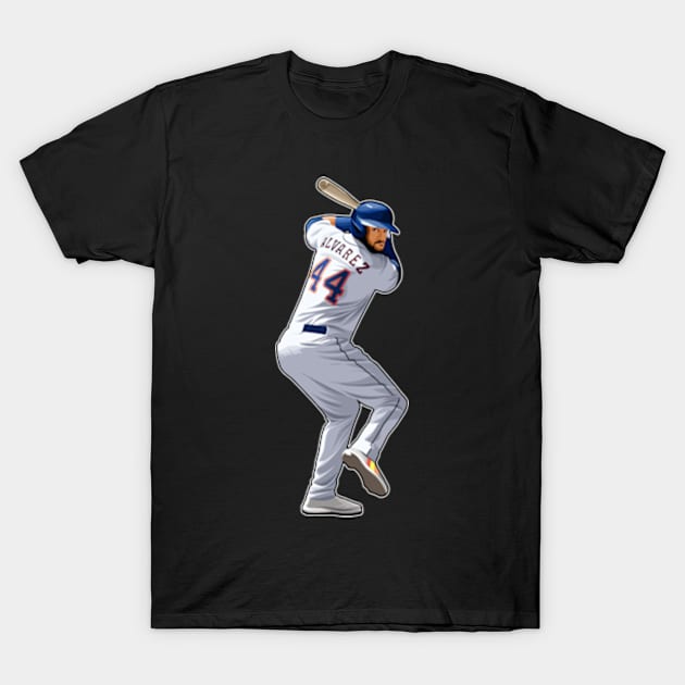 Yordan Alvarez #44 Bats Ready T-Shirt by RunAndGow